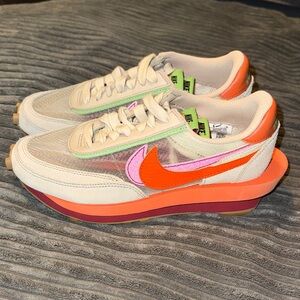 Nike Sacai Orange and Pink Sneakers